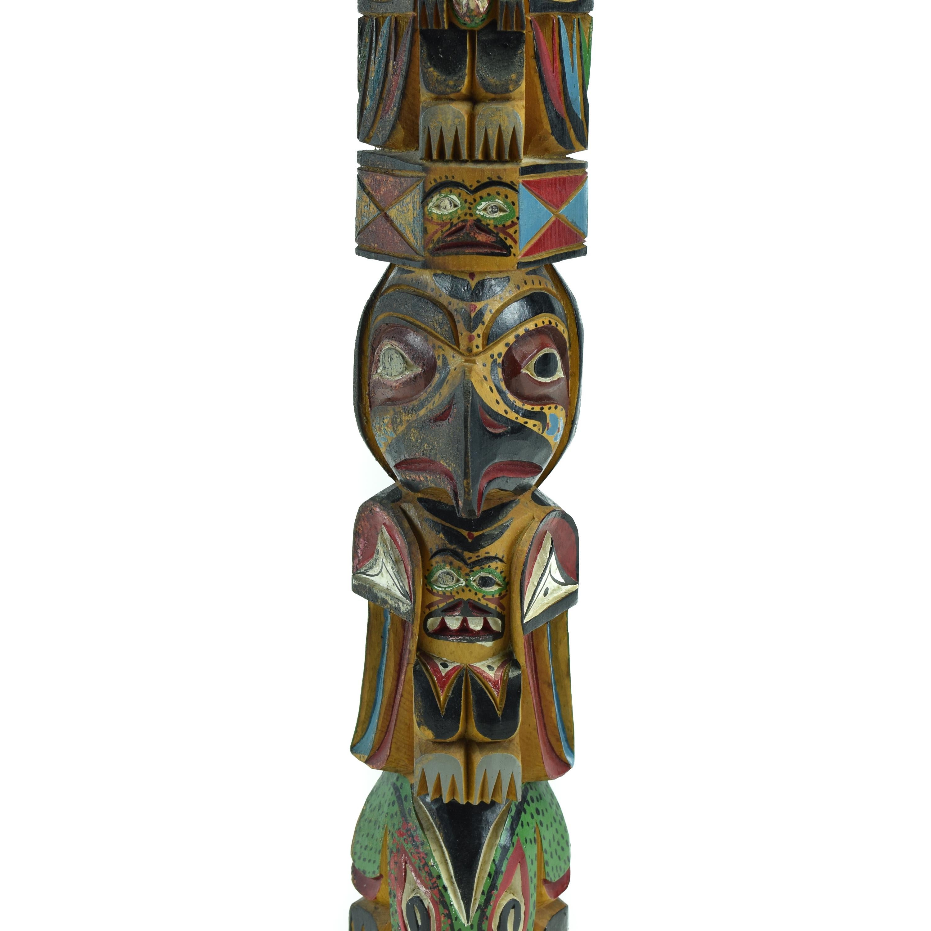 Native American Ditidaht/Nuu-Chah-Nulth Totem By Raymond Williams For Sale