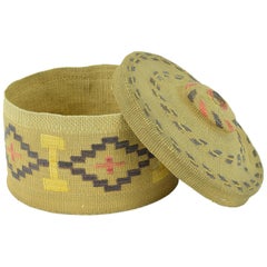 Antique Tlingit Rattle Top Basket
