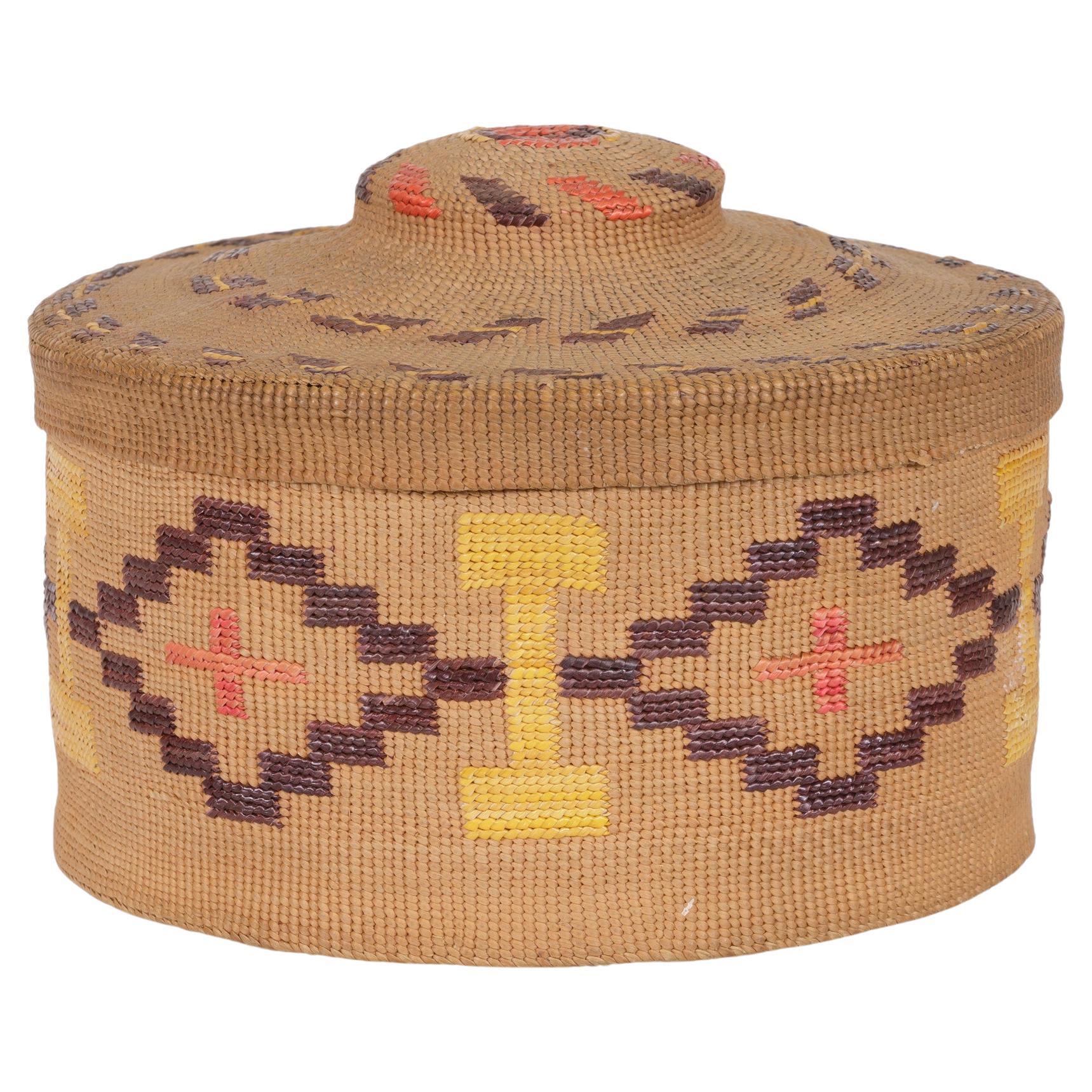 Tlingit Rattle Top Basket For Sale