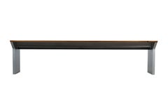 TM Dining Dining Table 2.0 in Waxed Aluminum and White Oak by Jonathan Nesci