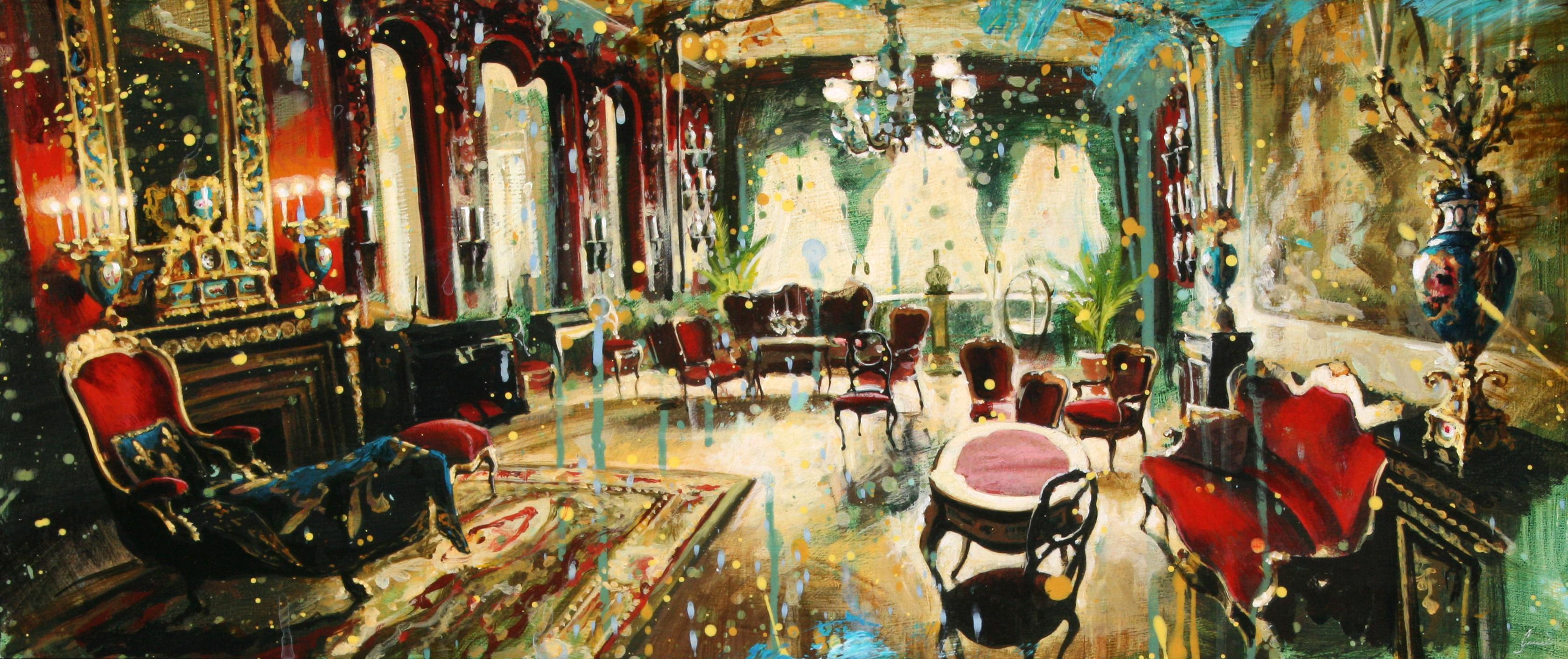 T.M. Glass Interior Painting – Der Wandteppich-Parlor, Yusupov-Palast, St. Petersburg