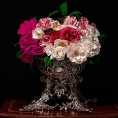 Camellias in a Silver Punch Bowl