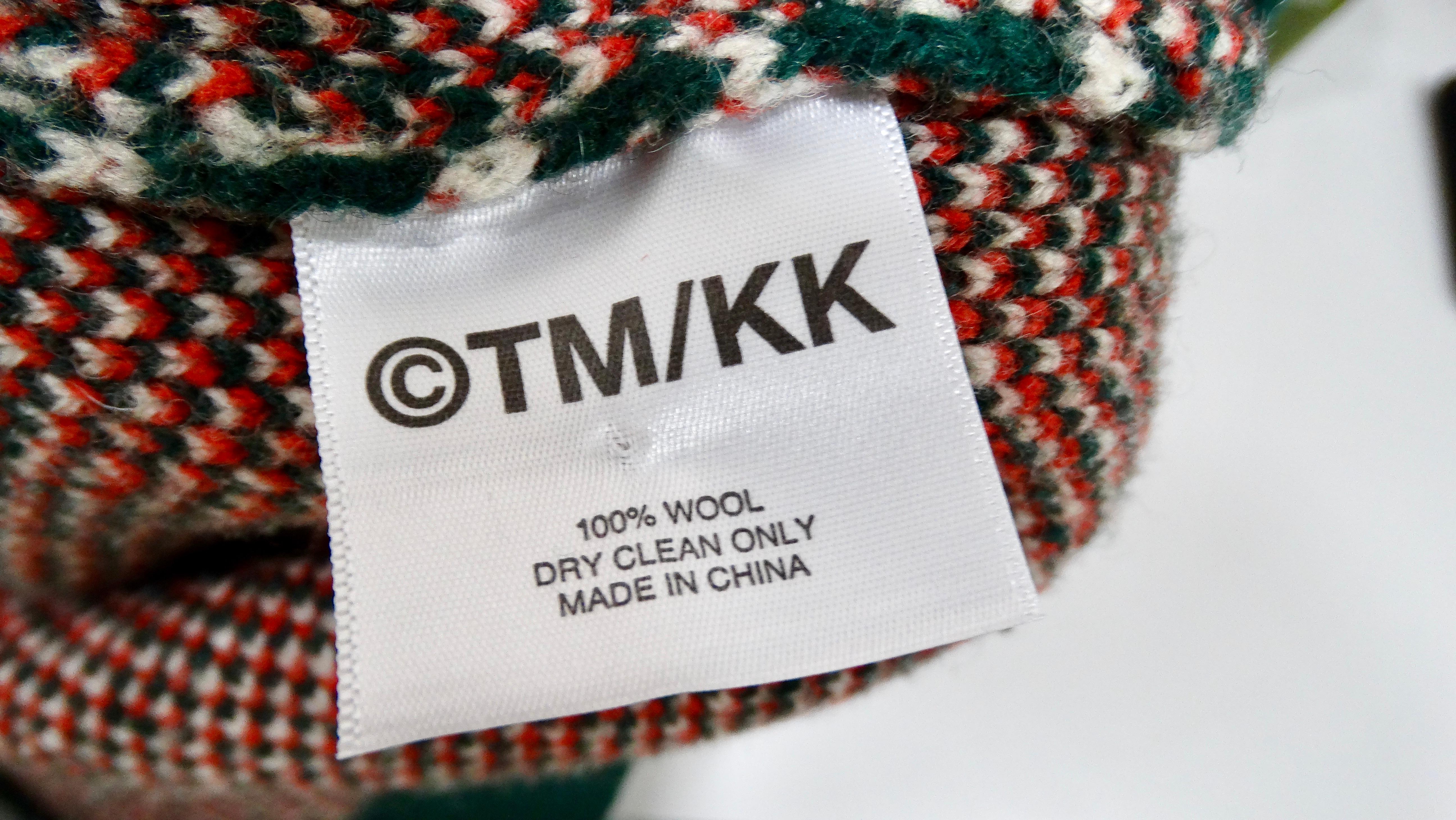 TM/KK Takashi Murakami Wool Holiday Print Sweater For Sale 3