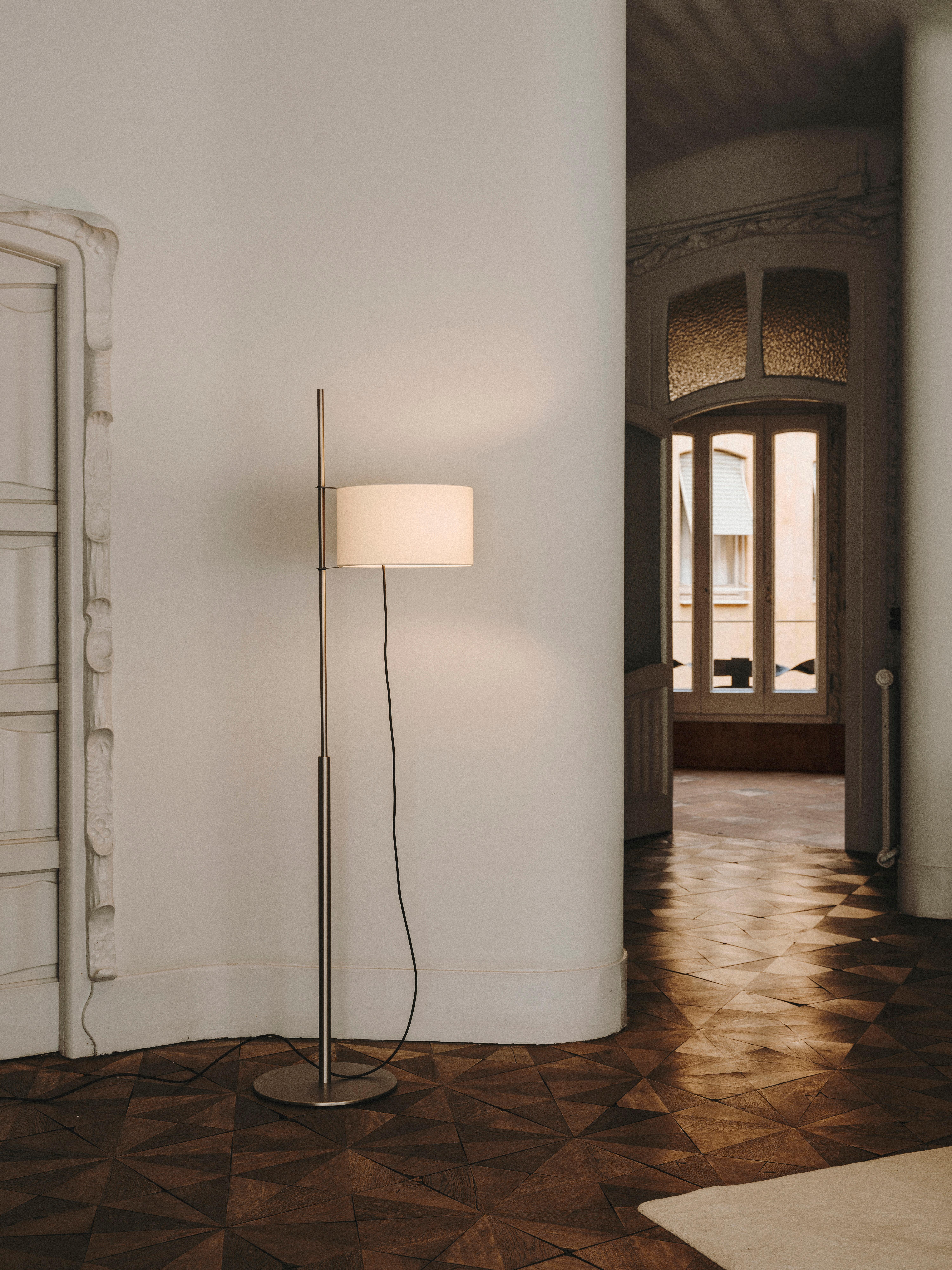 Linen TMD Floor Lamp by Miguel Milá For Sale