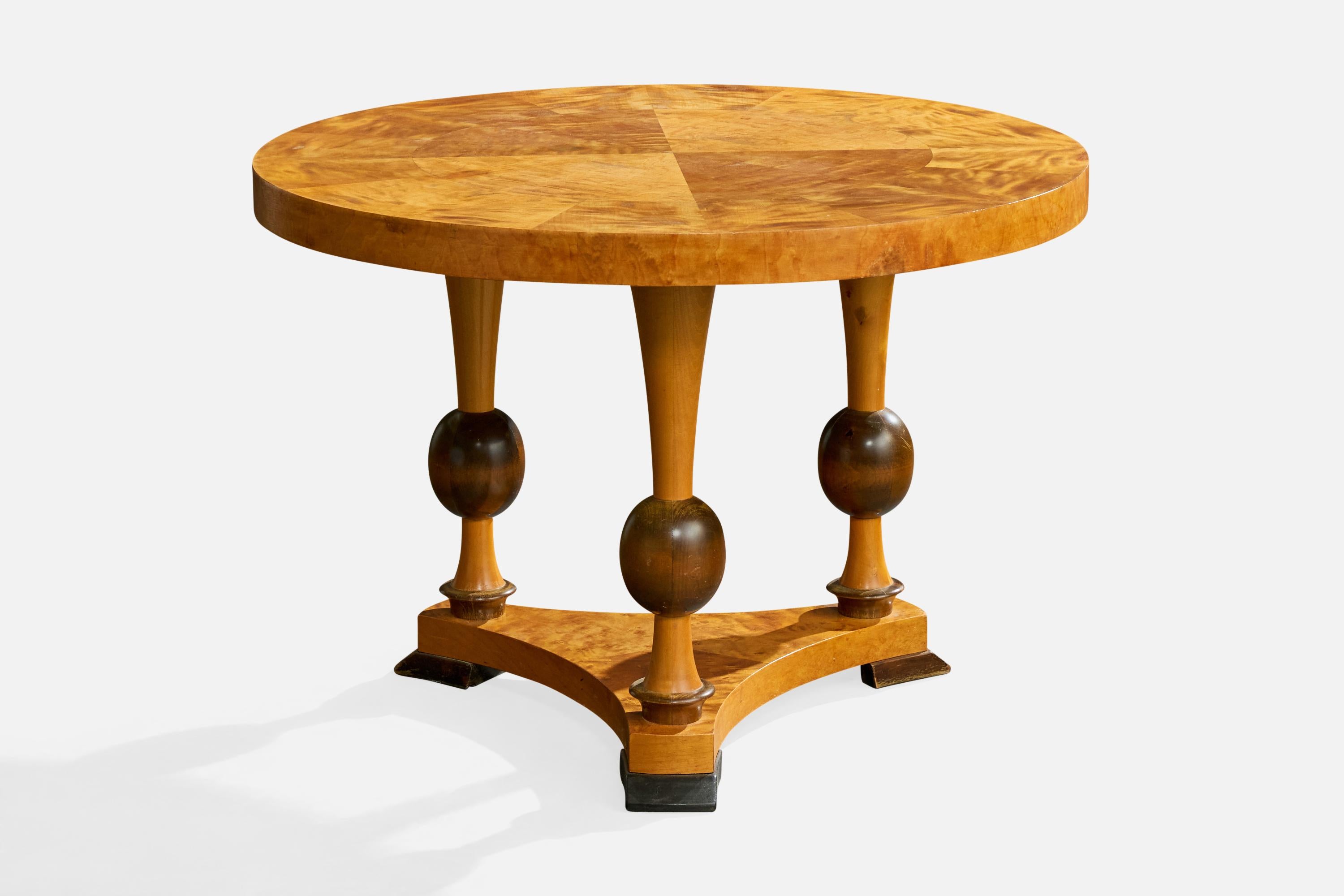 Scandinavian Modern TMF, Side Table, Birch, Sweden, 1930s For Sale