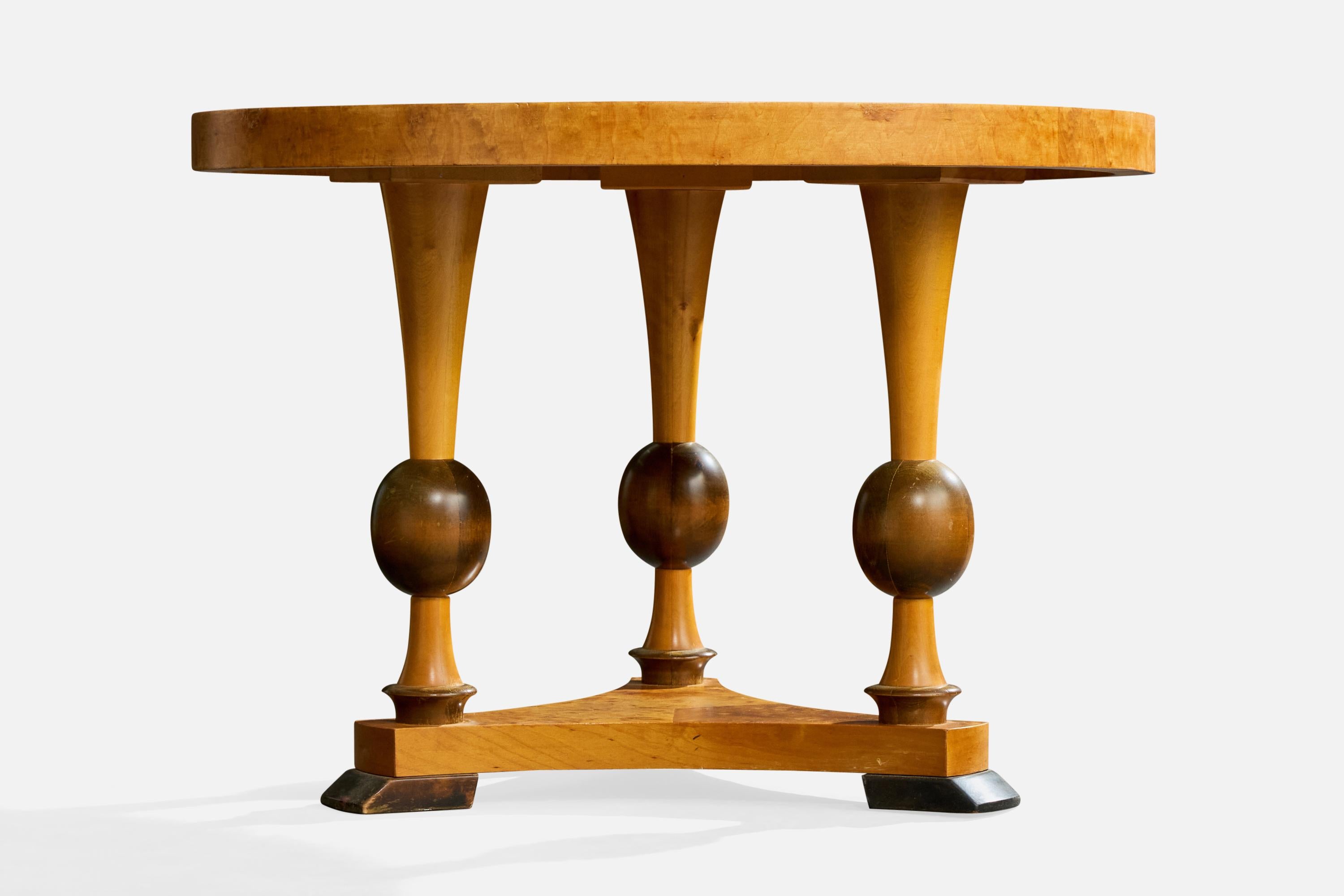 Swedish TMF, Side Table, Birch, Sweden, 1930s For Sale