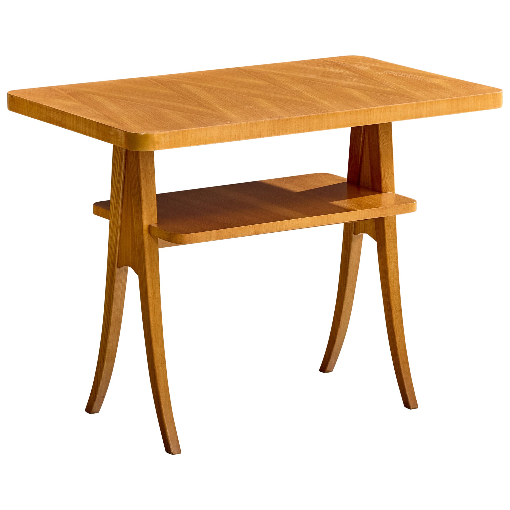 TMF, Side Table, Elm, Sweden, 1940s