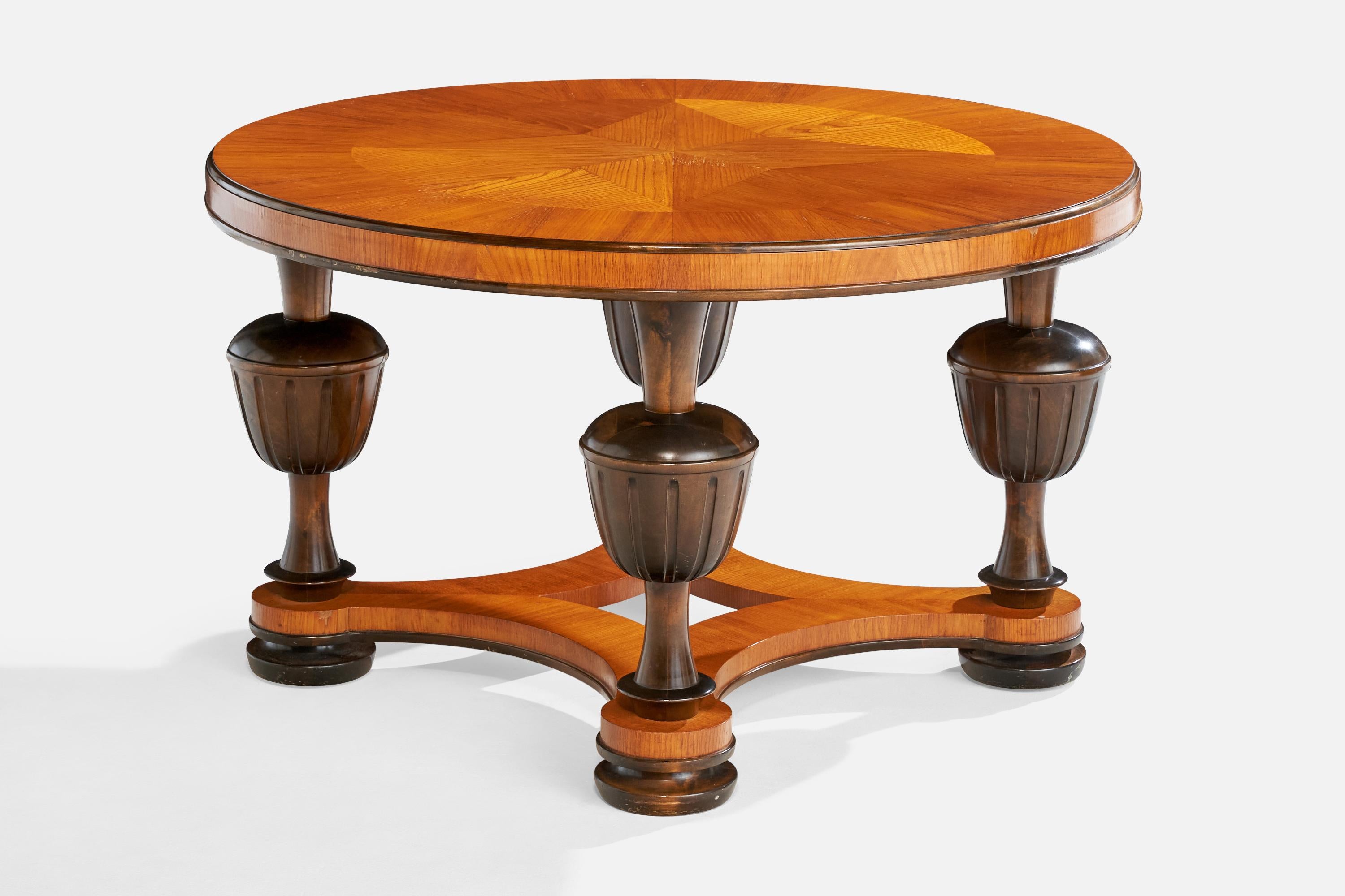 Suédois TMF, table d'appoint, chêne, bouleau, Suède, 1943 en vente