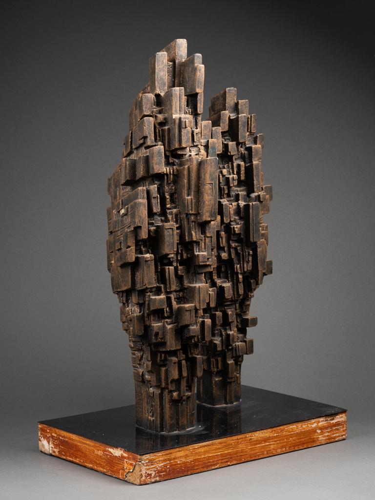 T.Mire: „Futuristische Architektur“, Originalskulptur x/8 ex., ca. 1960  (Französisch) im Angebot