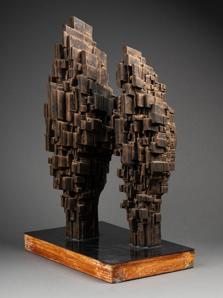 T.Mire: „Futuristische Architektur“, Originalskulptur x/8 ex., ca. 1960  im Zustand „Relativ gut“ im Angebot in SAINT-OUEN-SUR-SEINE, FR