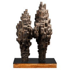 T.Mire : "Futuristic architecture", original sculpture x/8 ex., C.1960