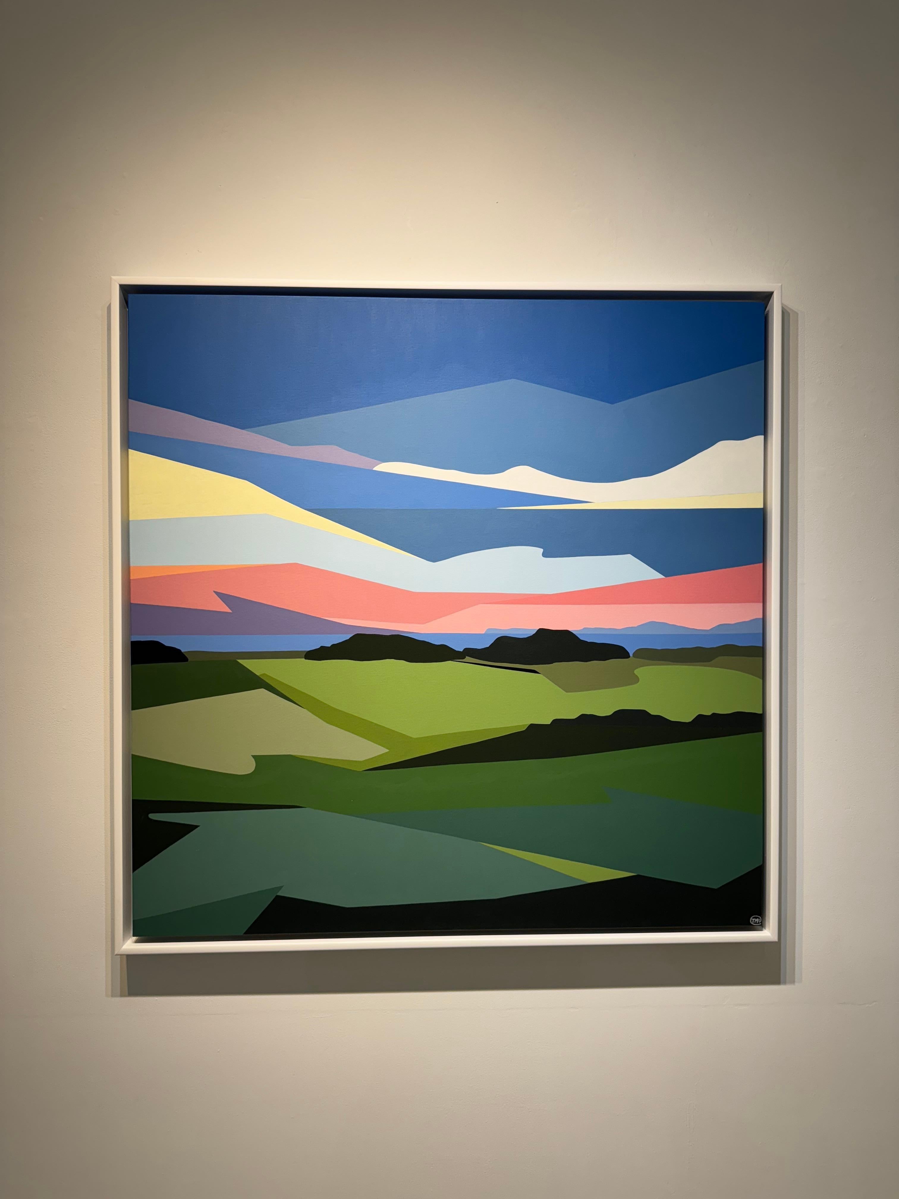 Grüne Wiese – Painting von TMU