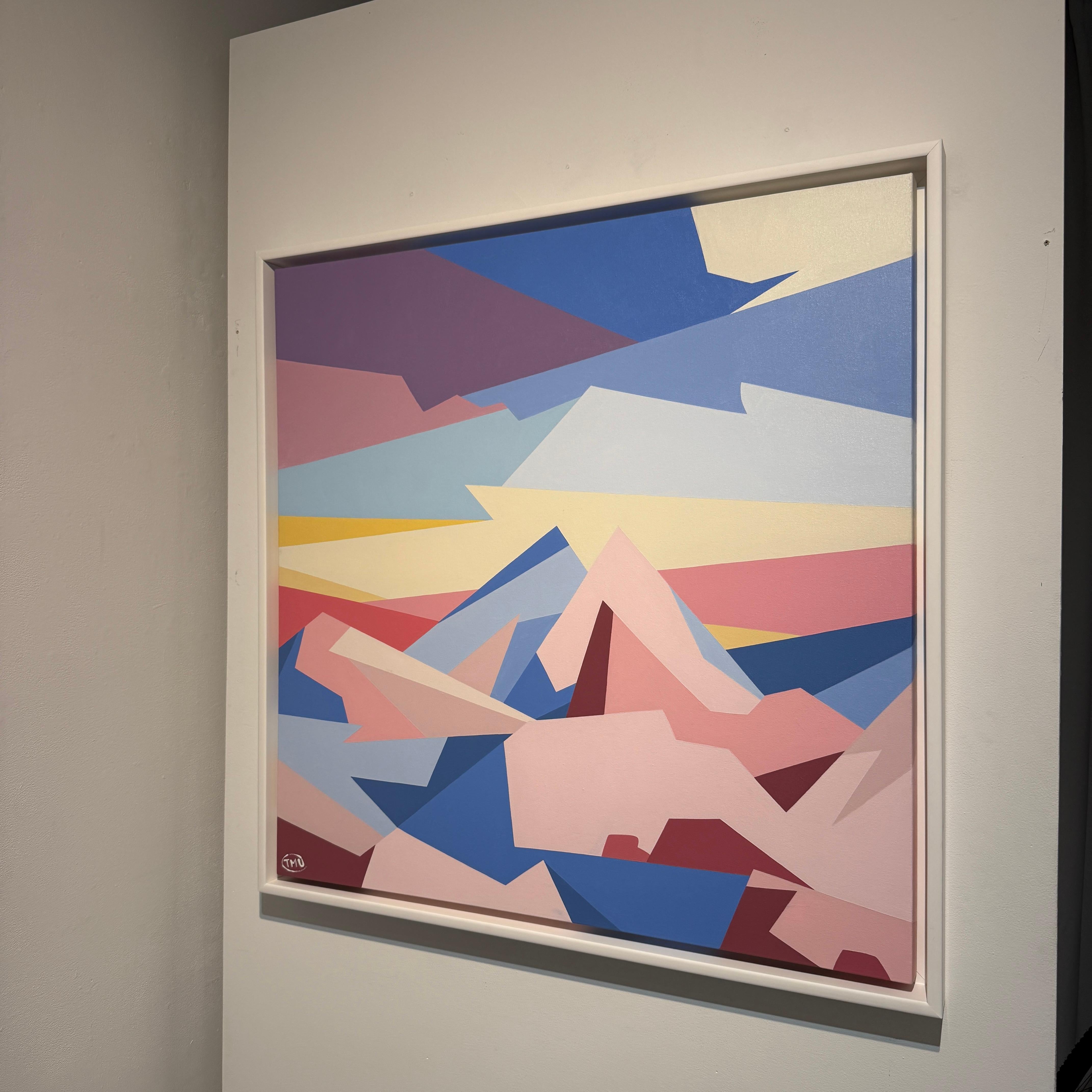 The Pink Peak - Painting by TMU