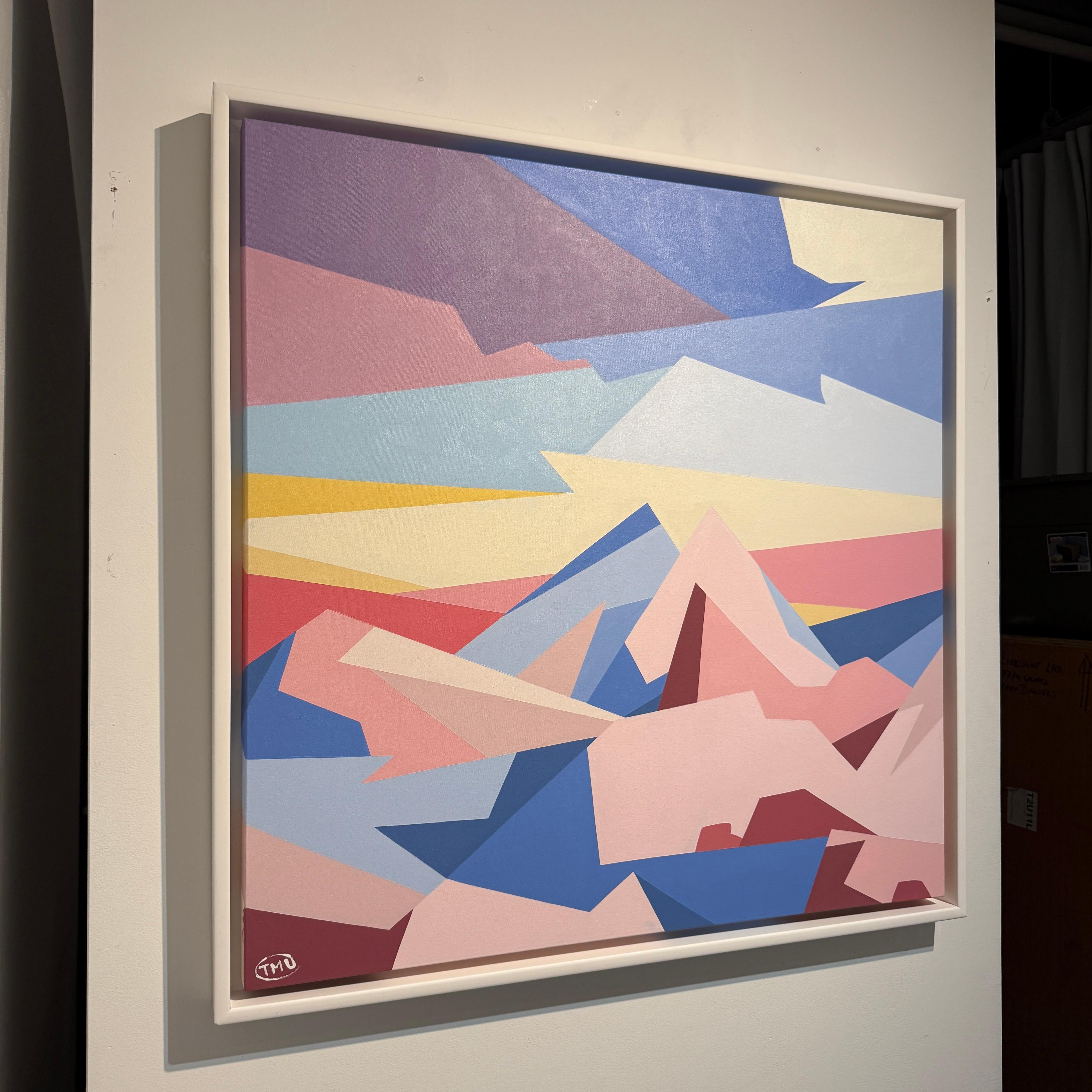 The Pink Peak - Contemporary Painting by TMU