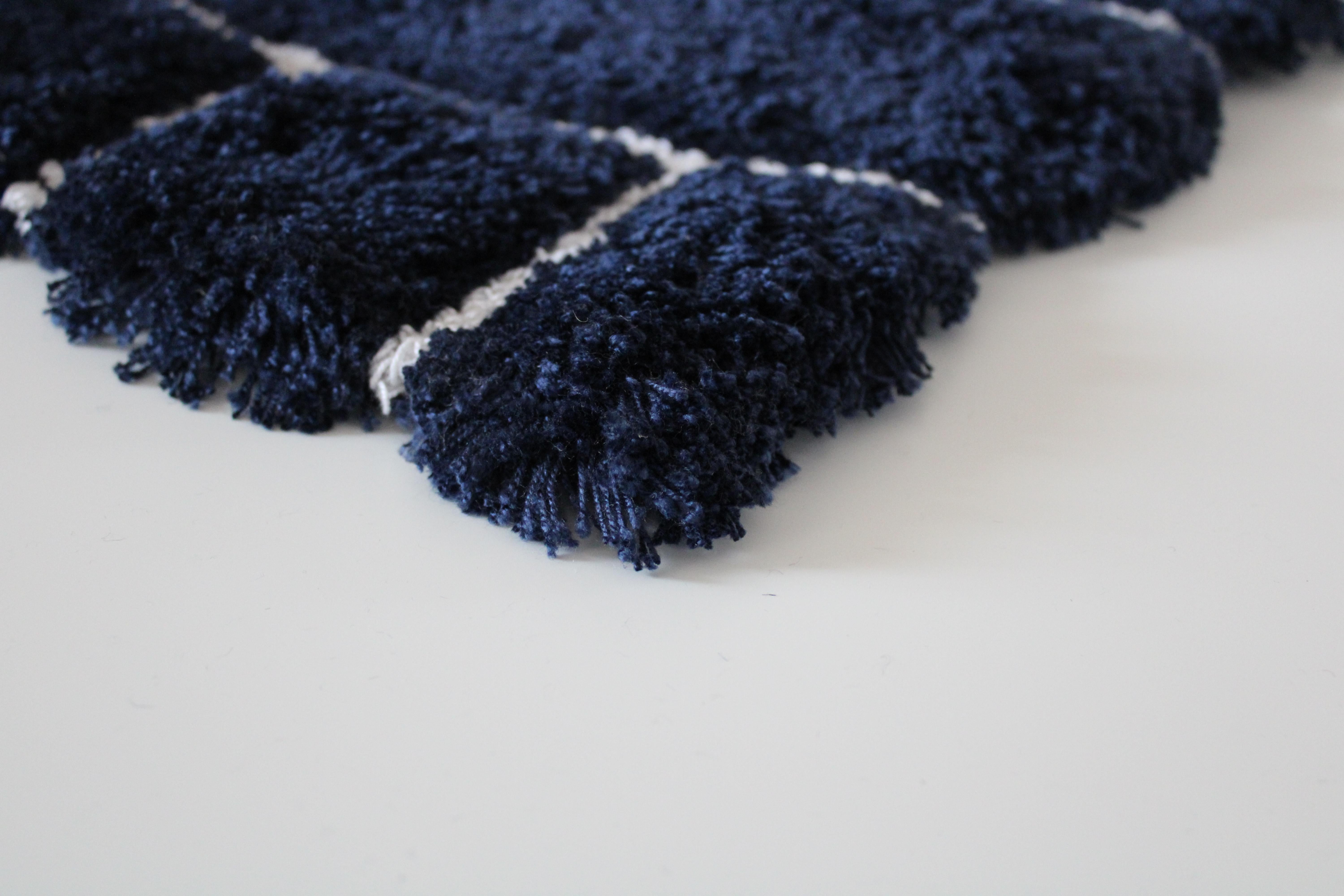 Indian To Be Hand-Tufted Blue Rug, Take Me Up Collection by Paolo Stella For Sale