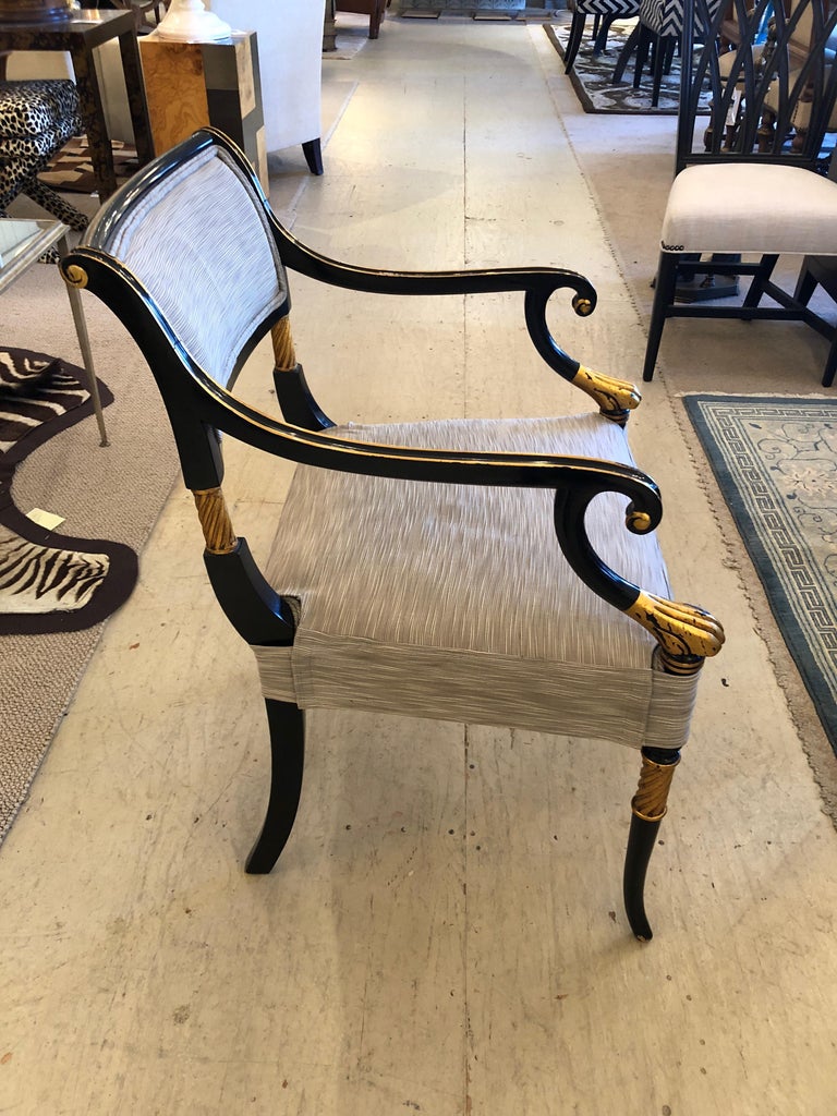 To Die for Set of 6 Karges Regency Black and Gold Armchairs Dining