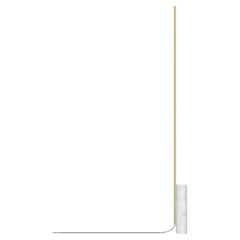 T.O Floor Lamp White Marble and Brass