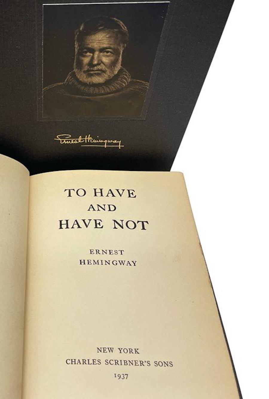 Américain To Have and Have Not d'Ernest Hemingway, première édition, 1937 en vente