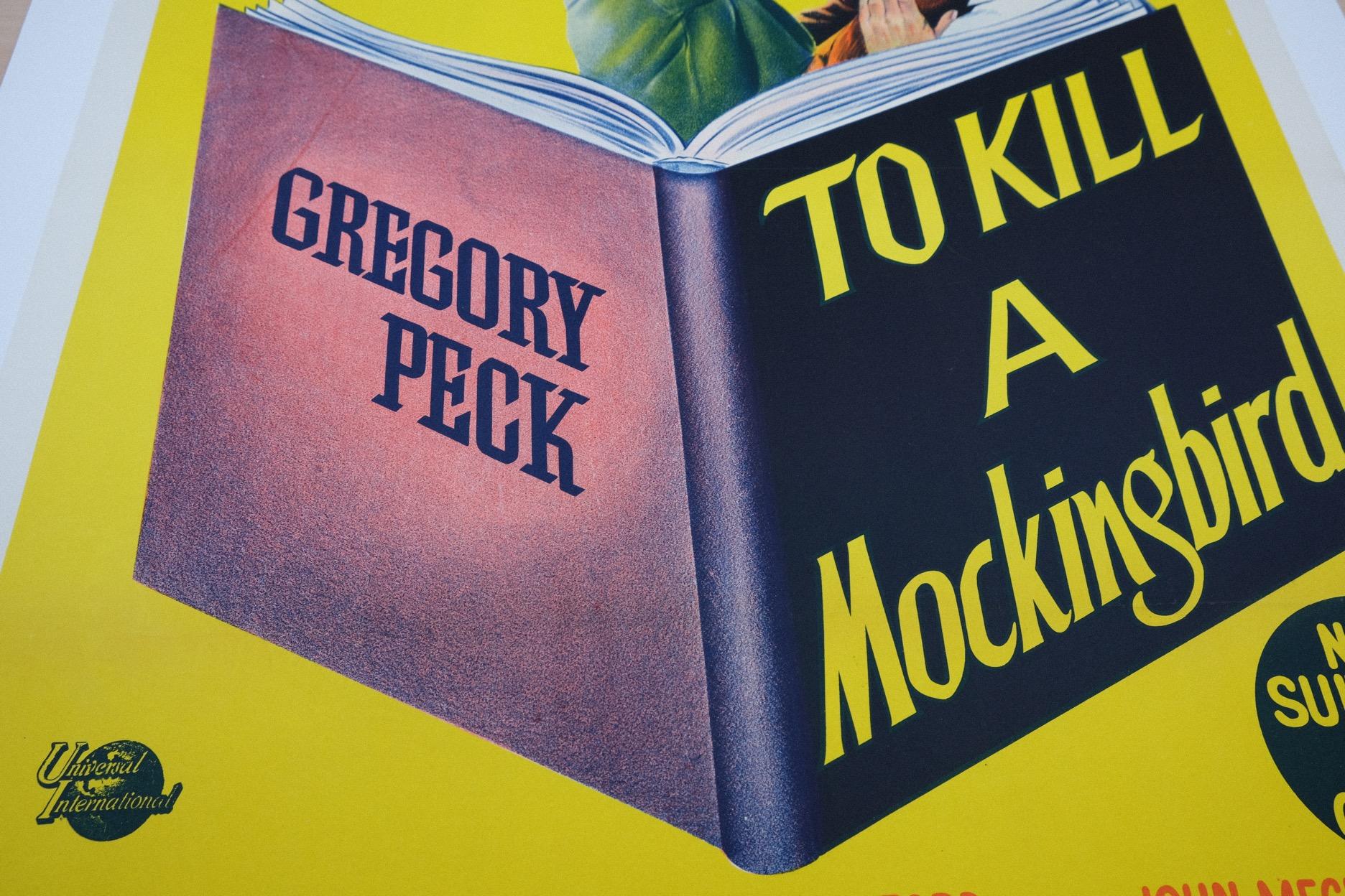 Mid-Century Modern To Kill A Mockingbird '1962' Original Vintage Poster Mint, Linen Backed For Sale