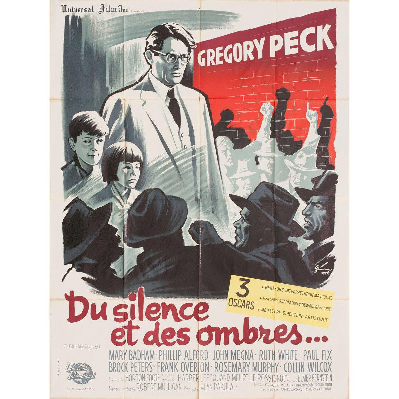 Affiche du grand film français « To Kill a Mockingbird » (Tuer un coq), 1963 Bon état à New York, NY