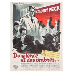 Affiche du grand film français « To Kill a Mockingbird » (Tuer un coq), 1963