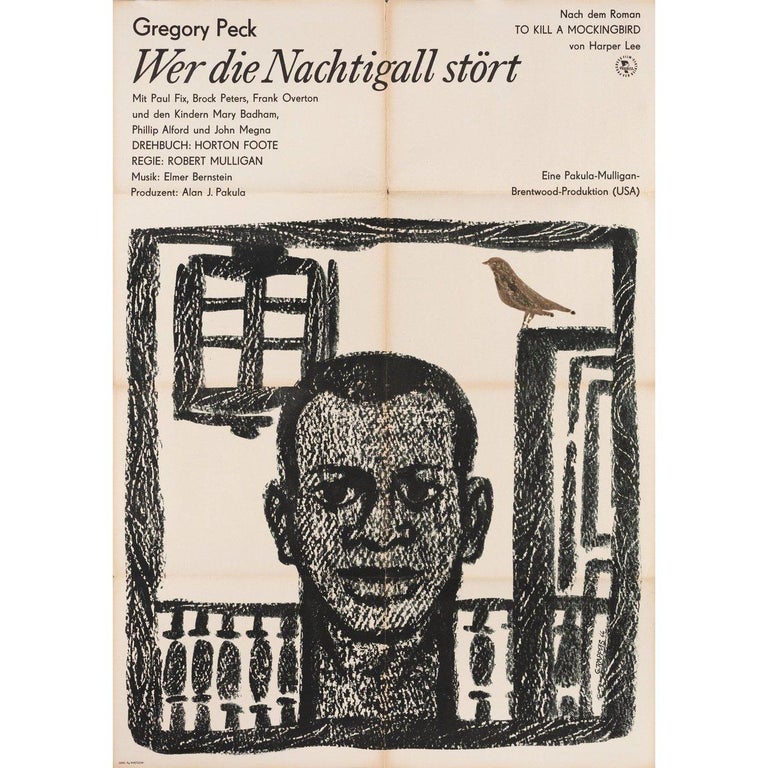 To Kill A Mockingbird Deutsch To Kill a Mockingbird 1966 East German A1 Film Poster For Sale at 1stDibs