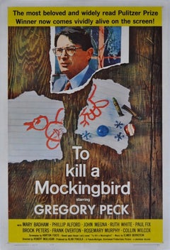 Locandina originale di “Il buio oltre la siepe”, 1962