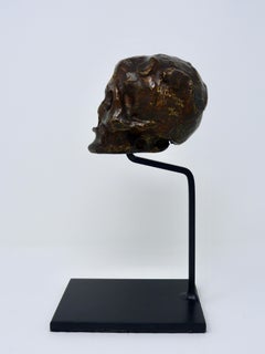 To Live Skull by Roberto Cortazar Bronze Sculpture Mexico 2016