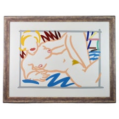 To Wesselmann Screen Print Limited Edition 53/75  1988 "Judy with Blue Blanket"