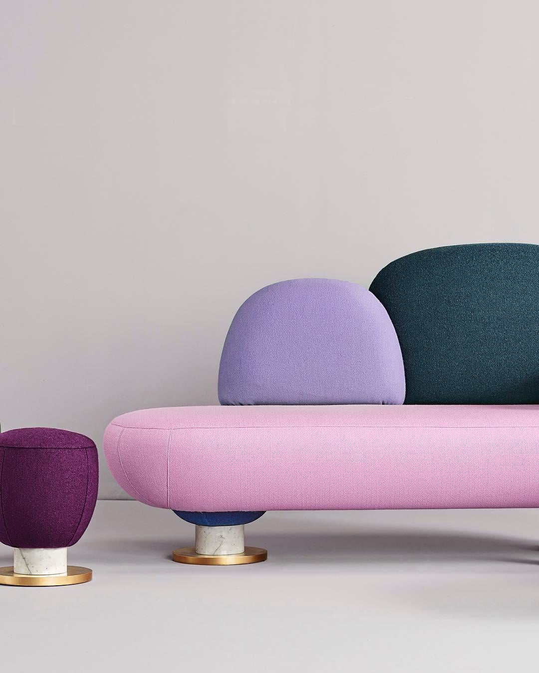 Toadstool Collection Ensemble Sofa, Table and Puffs, Masquespacio 4