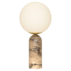 Tobacco Alabaster and Brass Atlas Table Lamp by Simone & Marcel