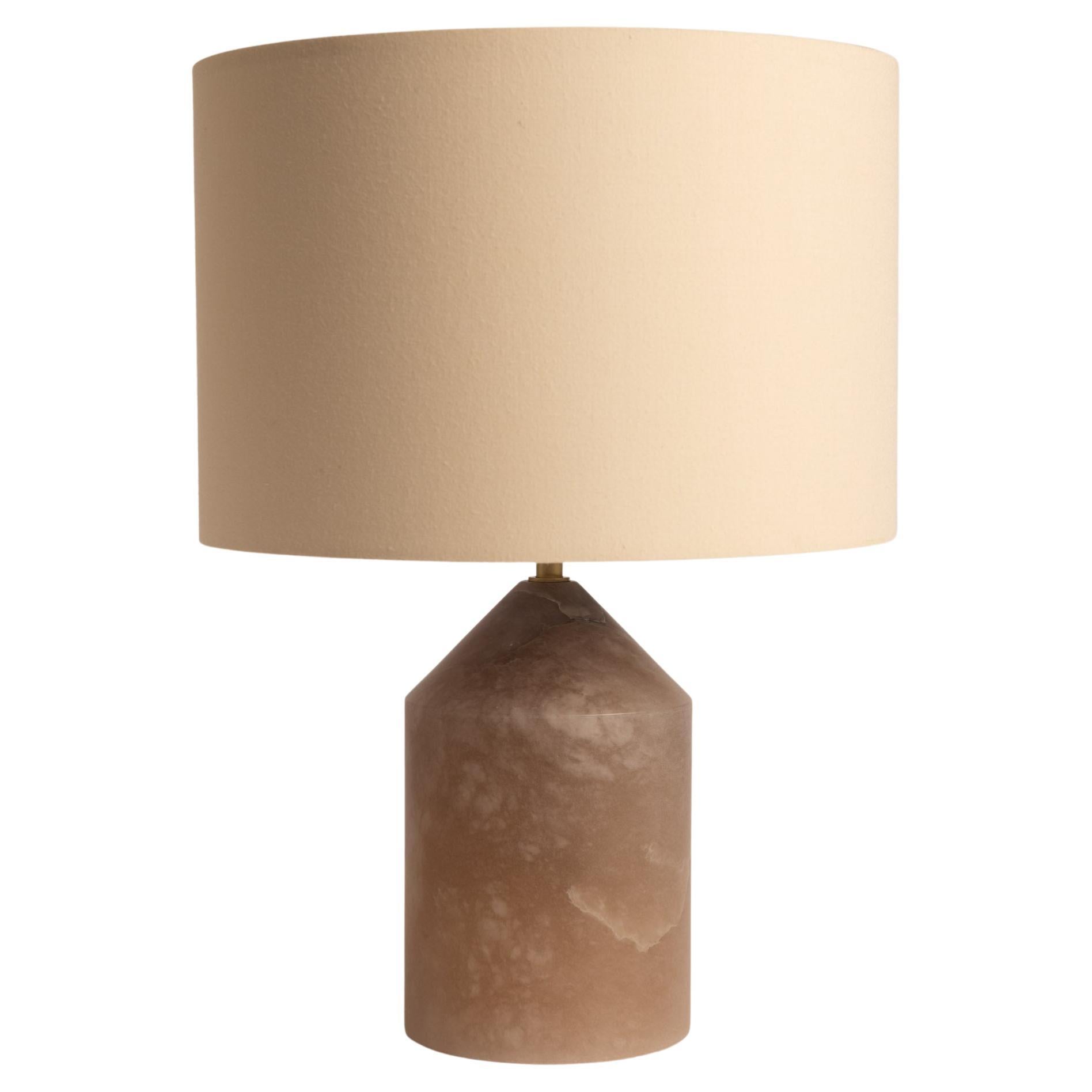 Tobacco Alabaster Josef Table Lamp by Simone & Marcel For Sale