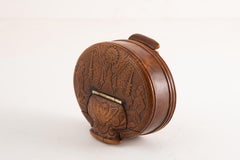 Tobacco box or snuff box. Carved wood, metal. Northern European school, 18th cen