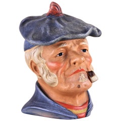 Tobacco Box Terracotta "The Sailor" by LPW, France circa 1920