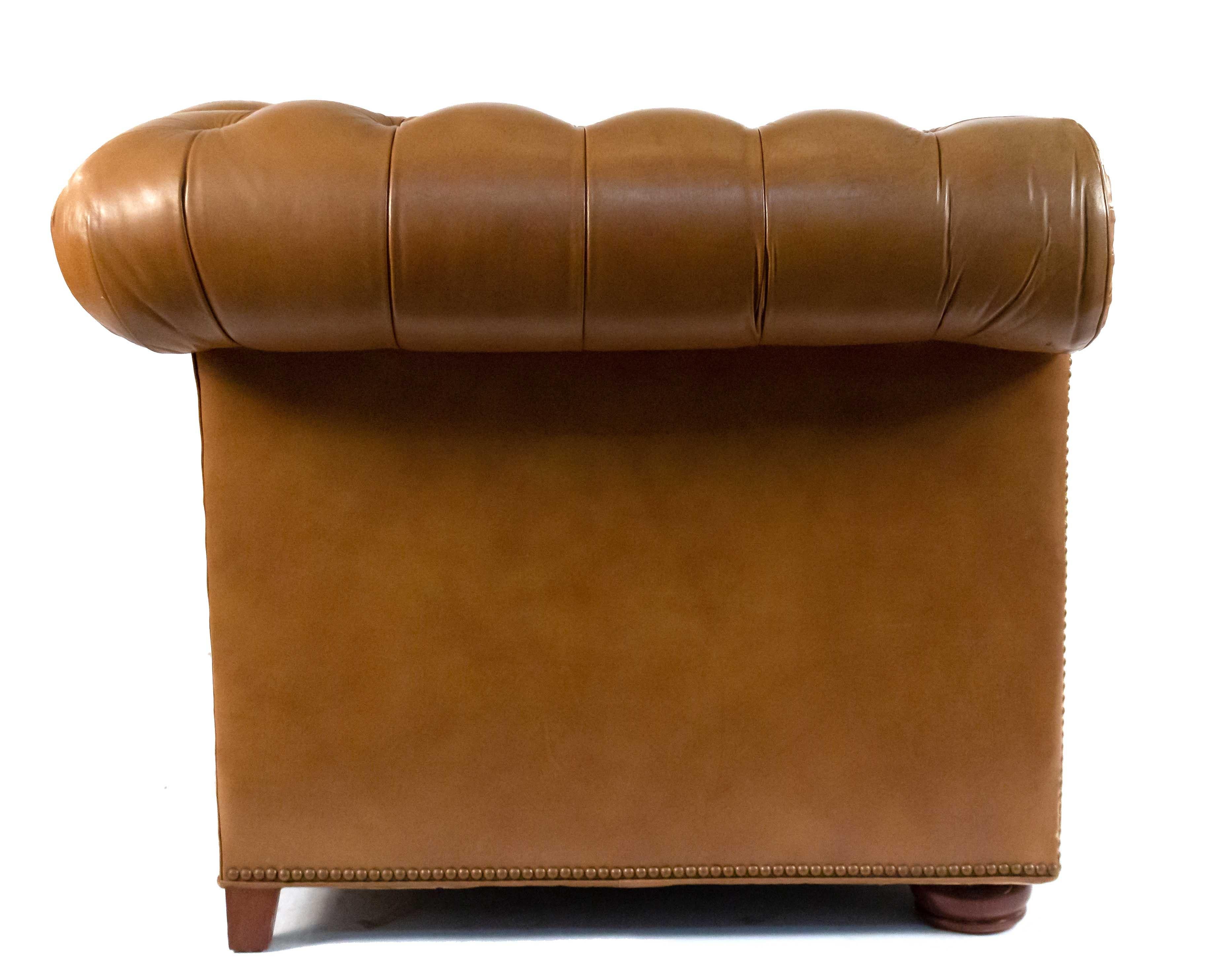 tan leather chesterfield sofa