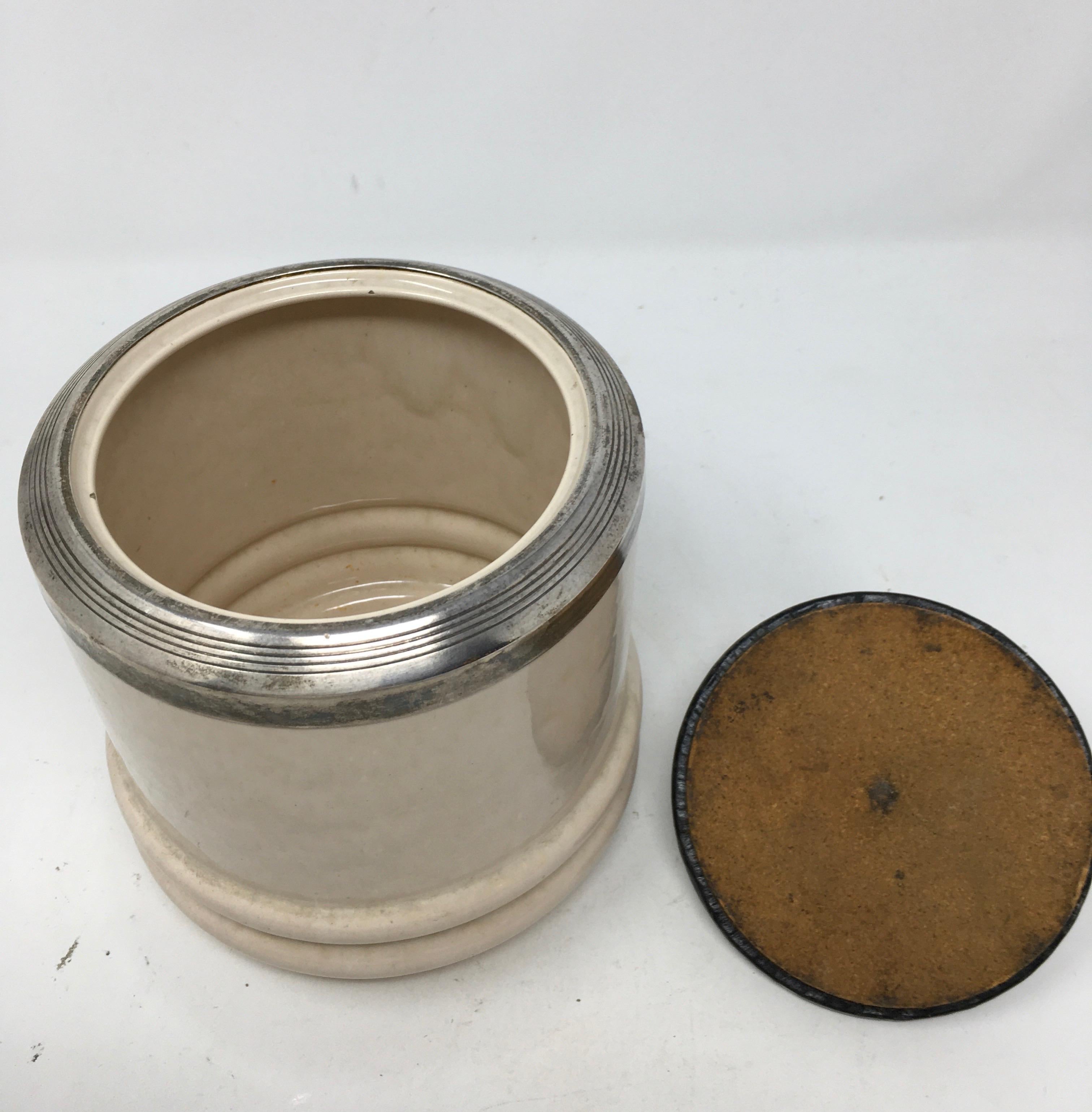 English Tobacco Canister with Lid