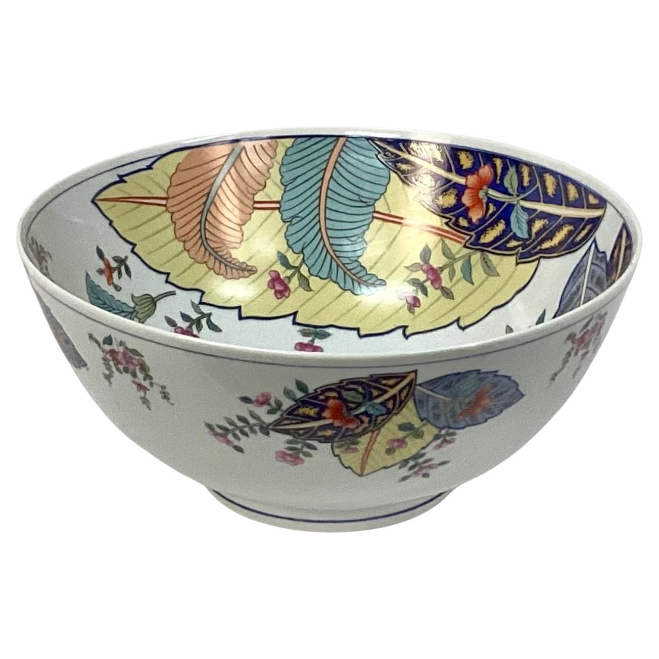 Tobacco Leaf 10 Inch Bowl by Seymour Mann For Sale