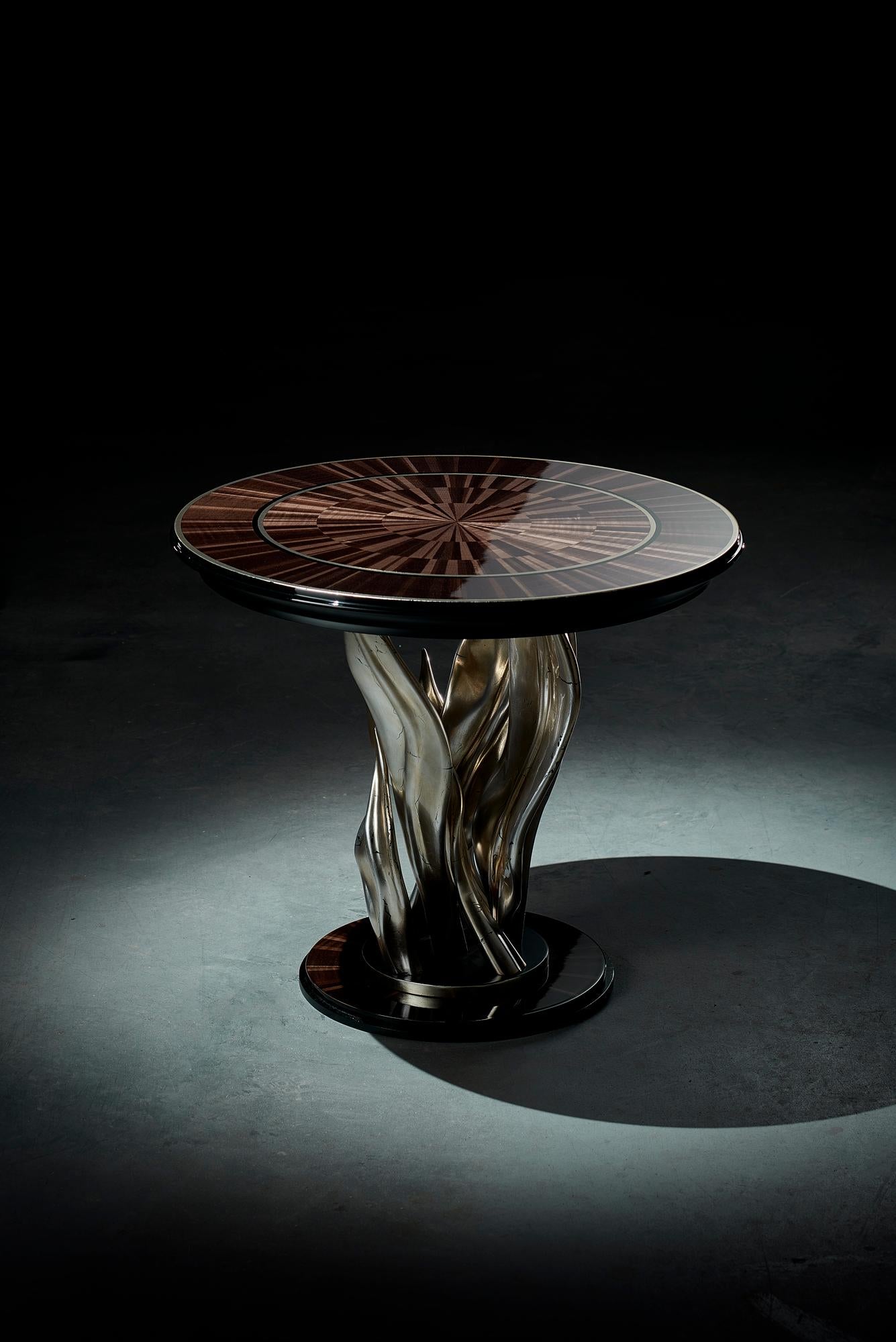 Hand-Carved 'Tobacco' Limited Edition Coffee Table from Egli Design For Sale