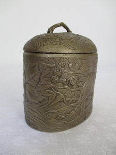 Tobacco pot / Tea Caddy Japanese / Chinese Style cast iron