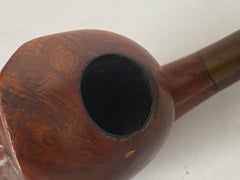 Tobacco Wood Pipe Representing a Man's Head France 20th Century