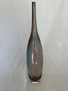 ""Tobago"" Mehrfarbige große Glasflaschenvase von Kjell Engman Kosta Boda, Schweden