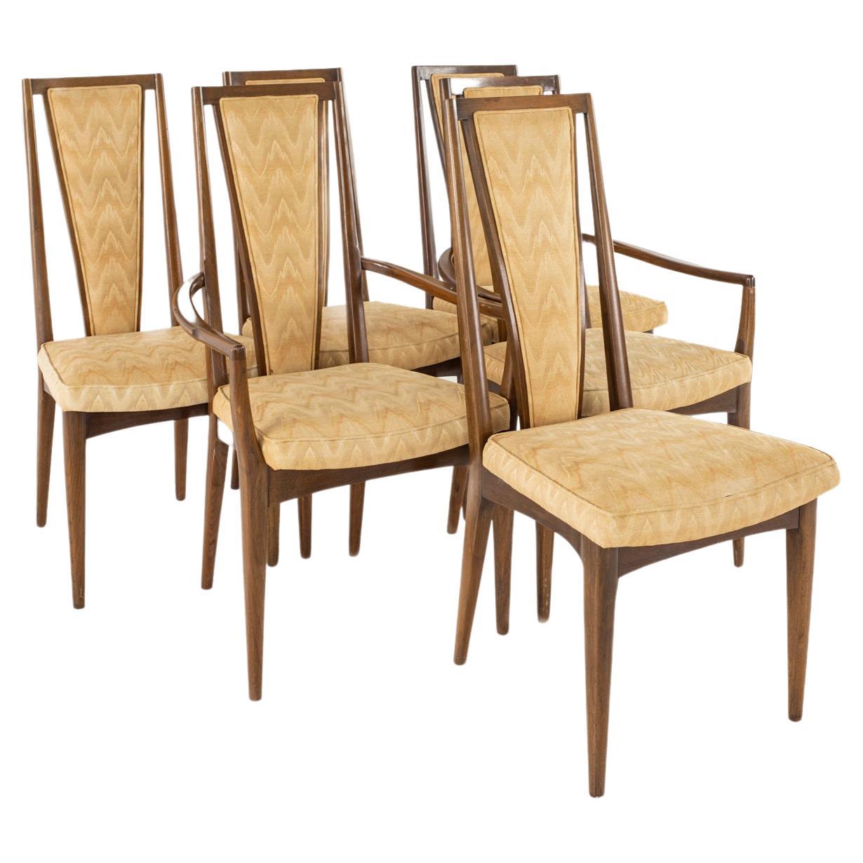 Lane First Edition Style Keller Mid Century Walnut Dining Chairs, Set