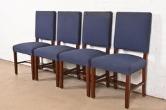 Tobey Furniture Chaises de salle à manger en acajou de style Arts and Crafts, ensemble de quatre