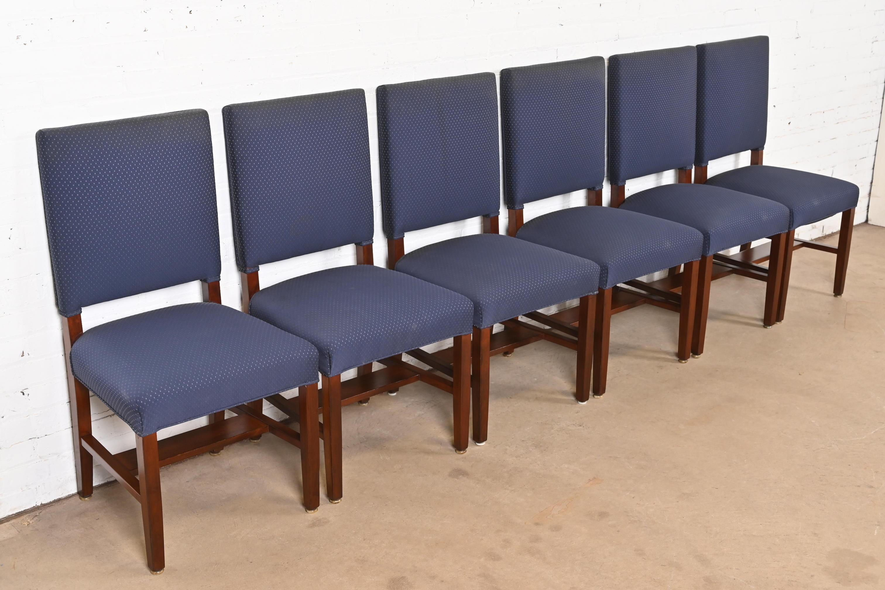 20ième siècle Tobey Furniture Chaises de salle à manger en acajou de style Arts and Crafts, lot de six en vente
