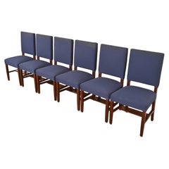 Juego de seis sillas de comedor antiguas de caoba Arts and Crafts de Tobey Furniture