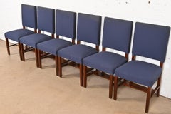 Tobey Furniture Chaises de salle à manger en acajou de style Arts and Crafts, lot de six