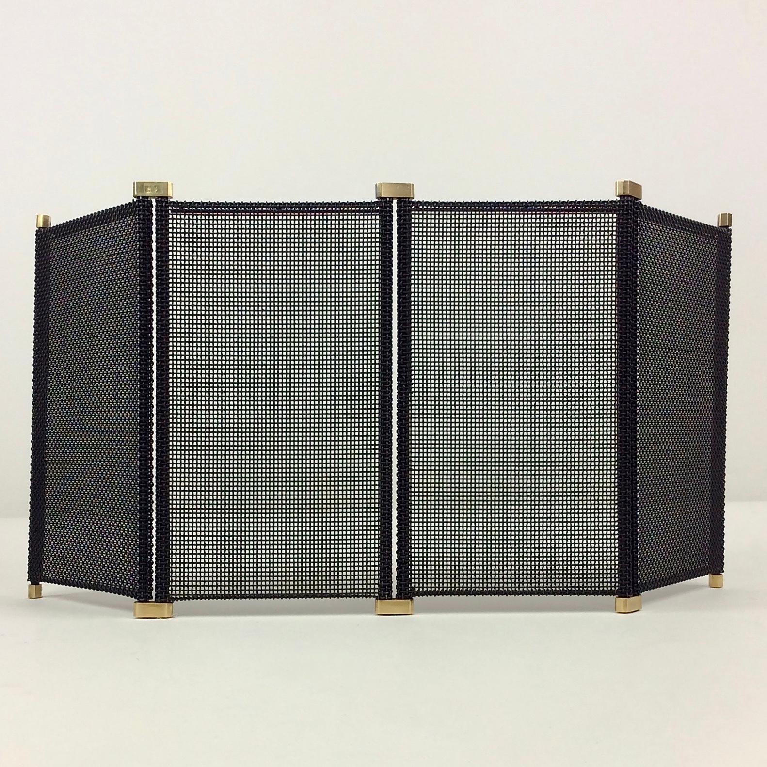 Mid-Century Modern Tobia & Afra Scarpa Adjustable Fireplace Screen, circa 1970, Italy For Sale