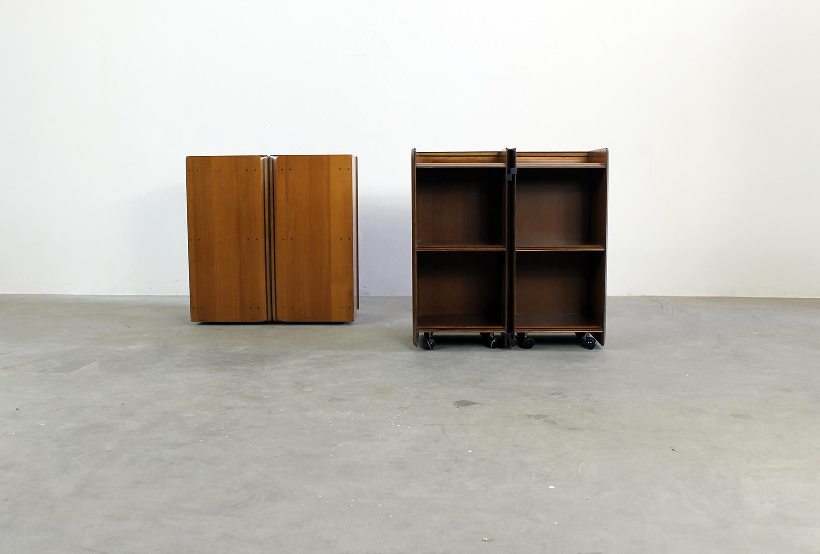 Tobia & Afra Scarpa Bedroom Set Artona with Bed and Nightstands by Maxalto 1970s For Sale 8