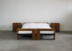 Tobia & Afra Scarpa Bedroom Set Artona with Bed and Nightstands by Maxalto 1970s