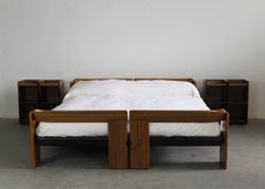 Tobia & Afra Scarpa Bedroom Set Artona with Bed and Nightstands by Maxalto 1970s